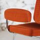 Vintage orange velvet armchair, 1970