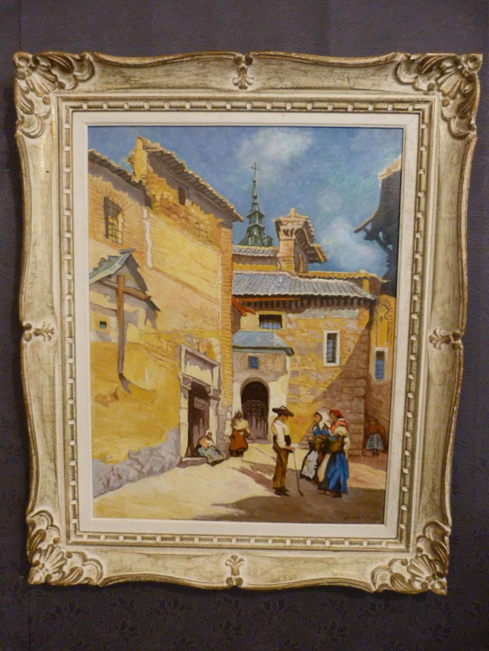 Spanish Village signed Diaz de la poue