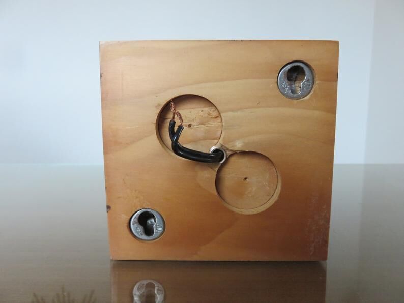 Scandinavian wood and white opaline 70s