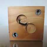 Scandinavian wood and white opaline 70s