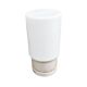 Industrial wall lamp, glass cylinder, white, 01B Elpor, Poland, 1970s.