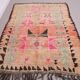 Pink vintage handmade moroccan rug 152 x 231 cm - Berber Wool Rug Antique