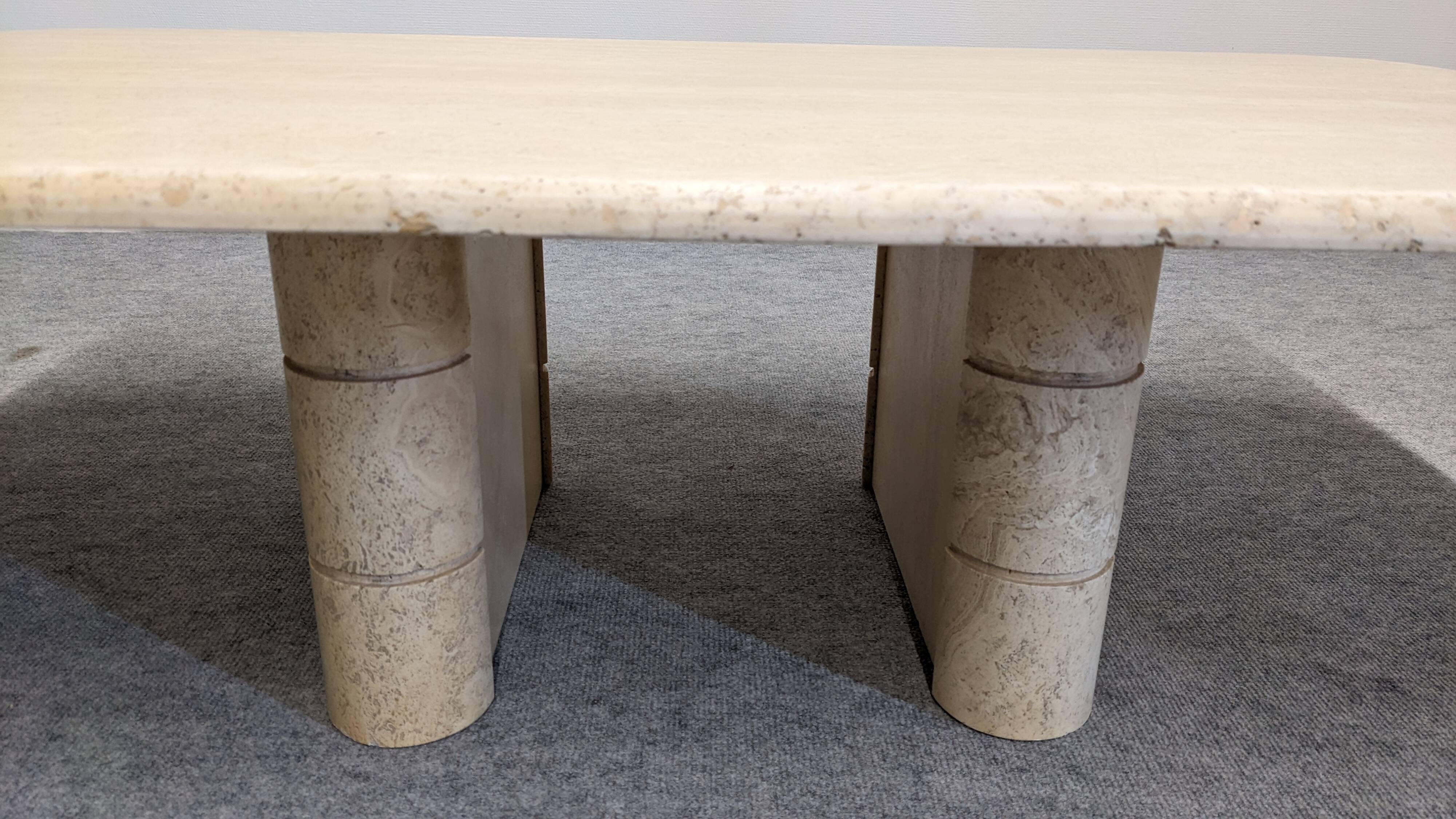 Travertine coffee table, Italy circa 1970