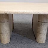 Table basse en travertin, Italie vers 1970