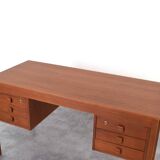 Mid-Century Danish Teak Desk from Domino Møbler, 1960s.