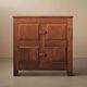 4-door buffet in solid oak, France, around 1960