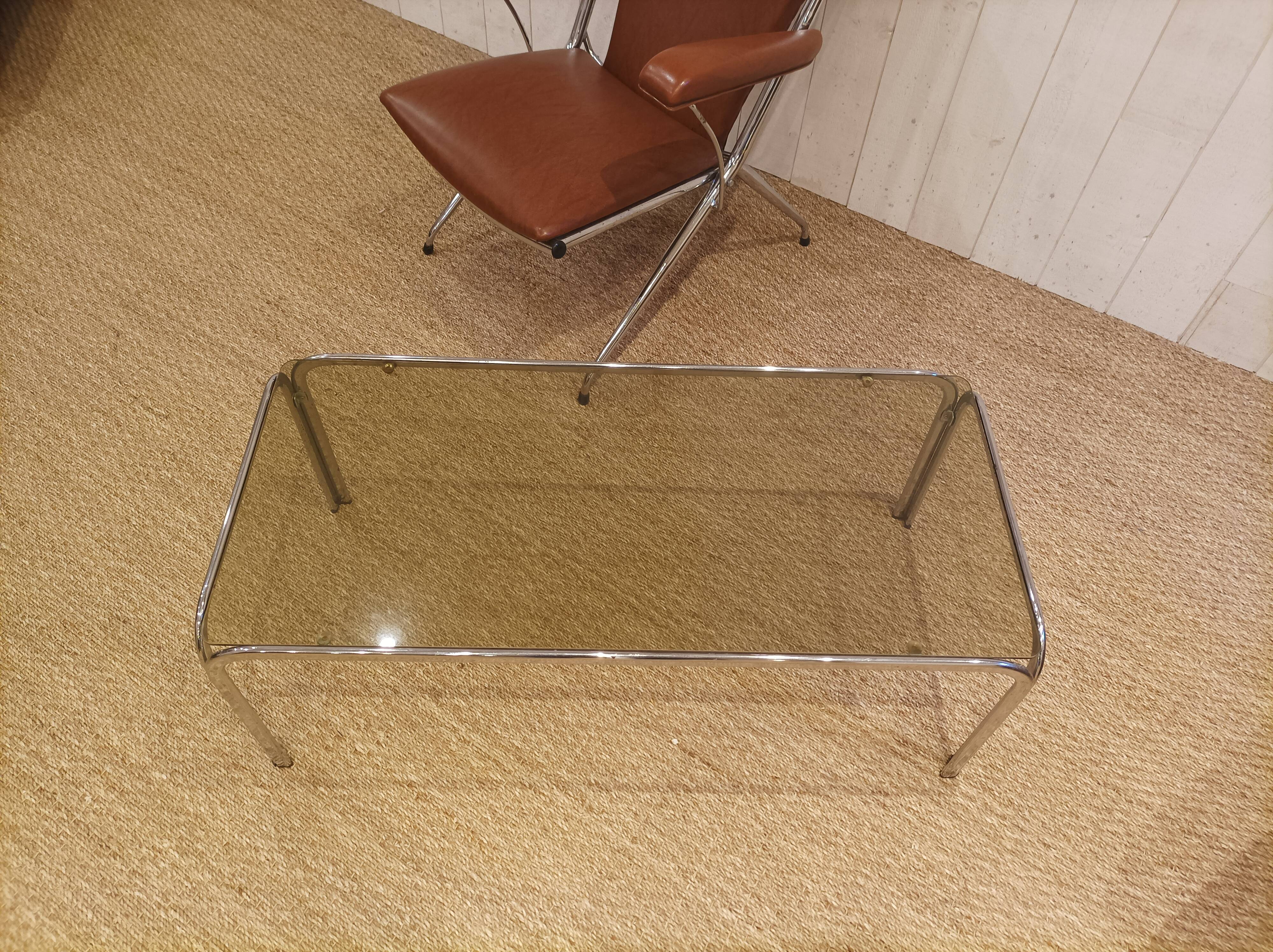 Vintage glass coffee table