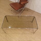 Vintage glass coffee table