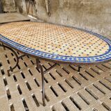 Old dining table garden table Moroccan mosaic 100 x 200 cm