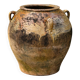 Large ancient jar in glazed terracotta