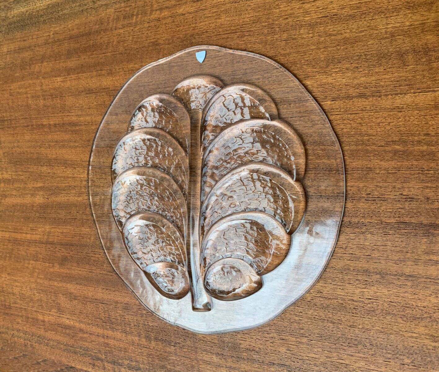 Assiette vintage suédoise en verre d'Orrefors