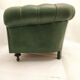 Former chesterfield green leather chair