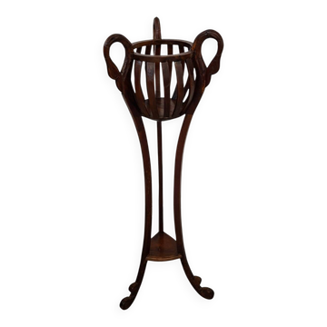 Elegante Porta Vaso Vintage in Ciliegio