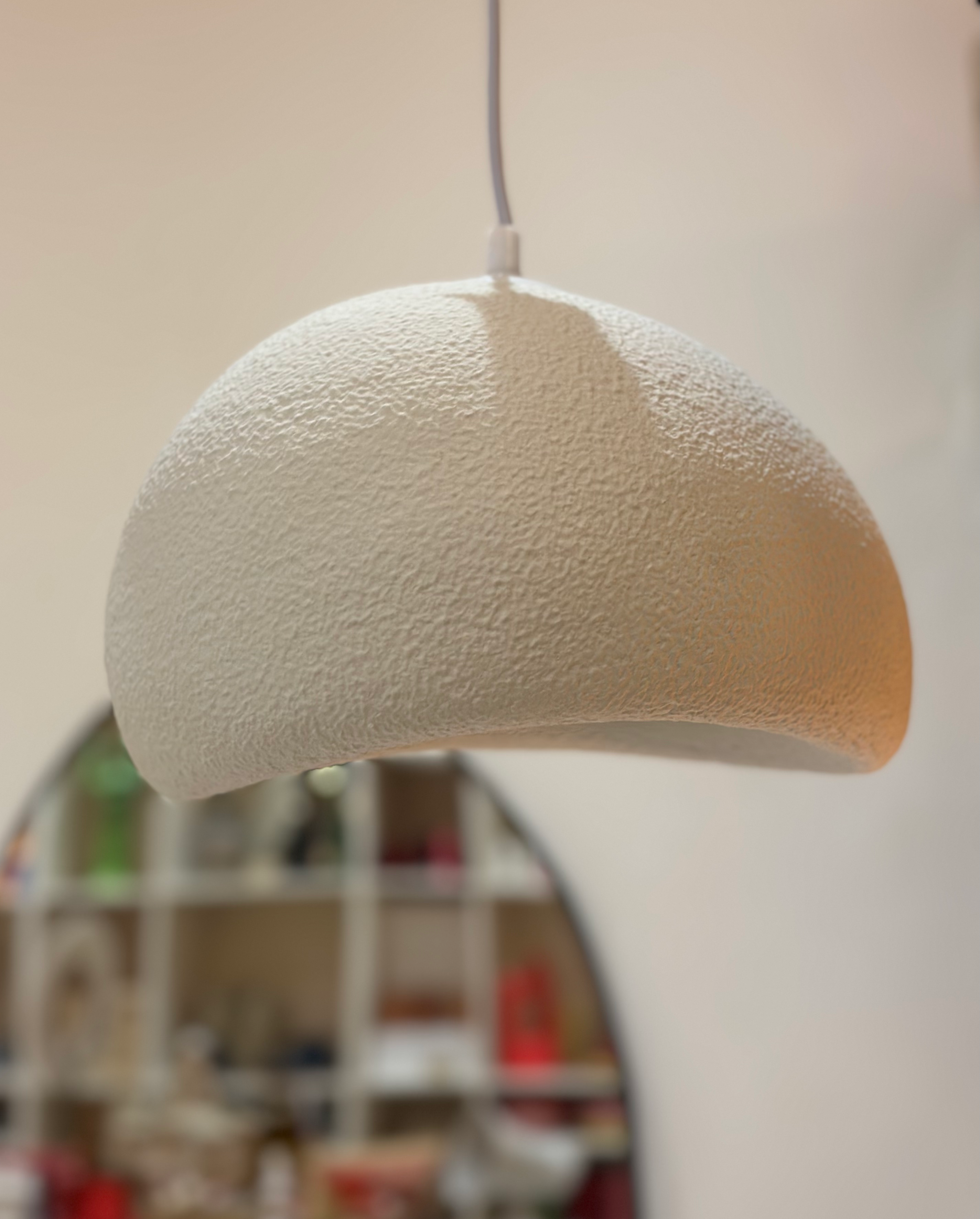 Minimalist cloud suspension design white - D30 cm