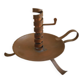 old pig tail rat cave copper candle holder