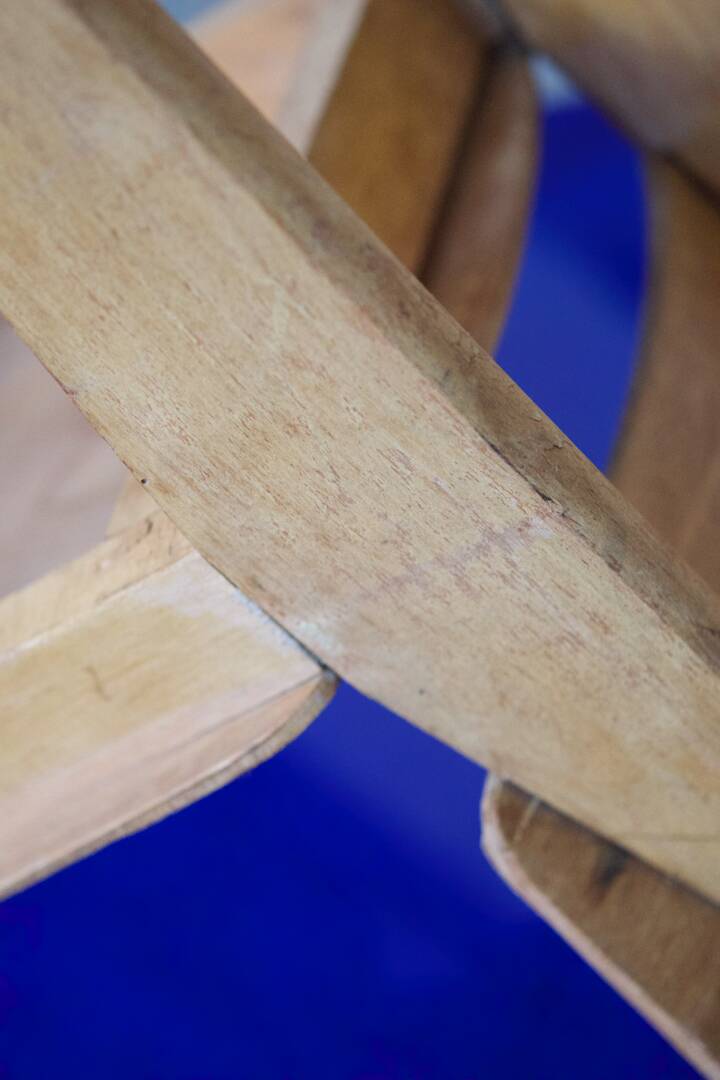 two  style wooden chairs