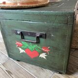 Hand-painted wooden trunk