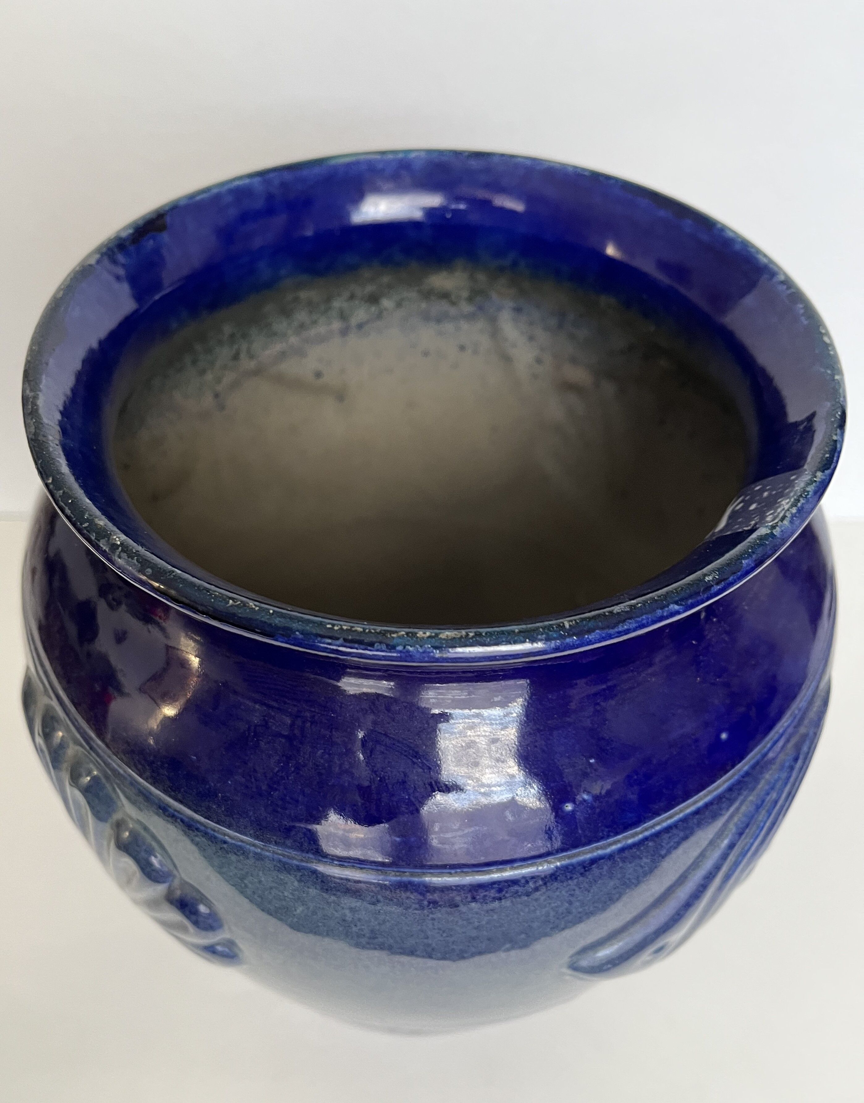 Blue ceramic vase