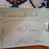 Berber Kilim Ochre & Indigo Blue – Flat Weave Hanbel – 70 cm / 140 cm