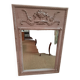 Louis XVI style trumeau mirror in patinated wood