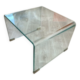 Table basse en verre courbé