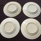 4 Longchamp slip dessert plates