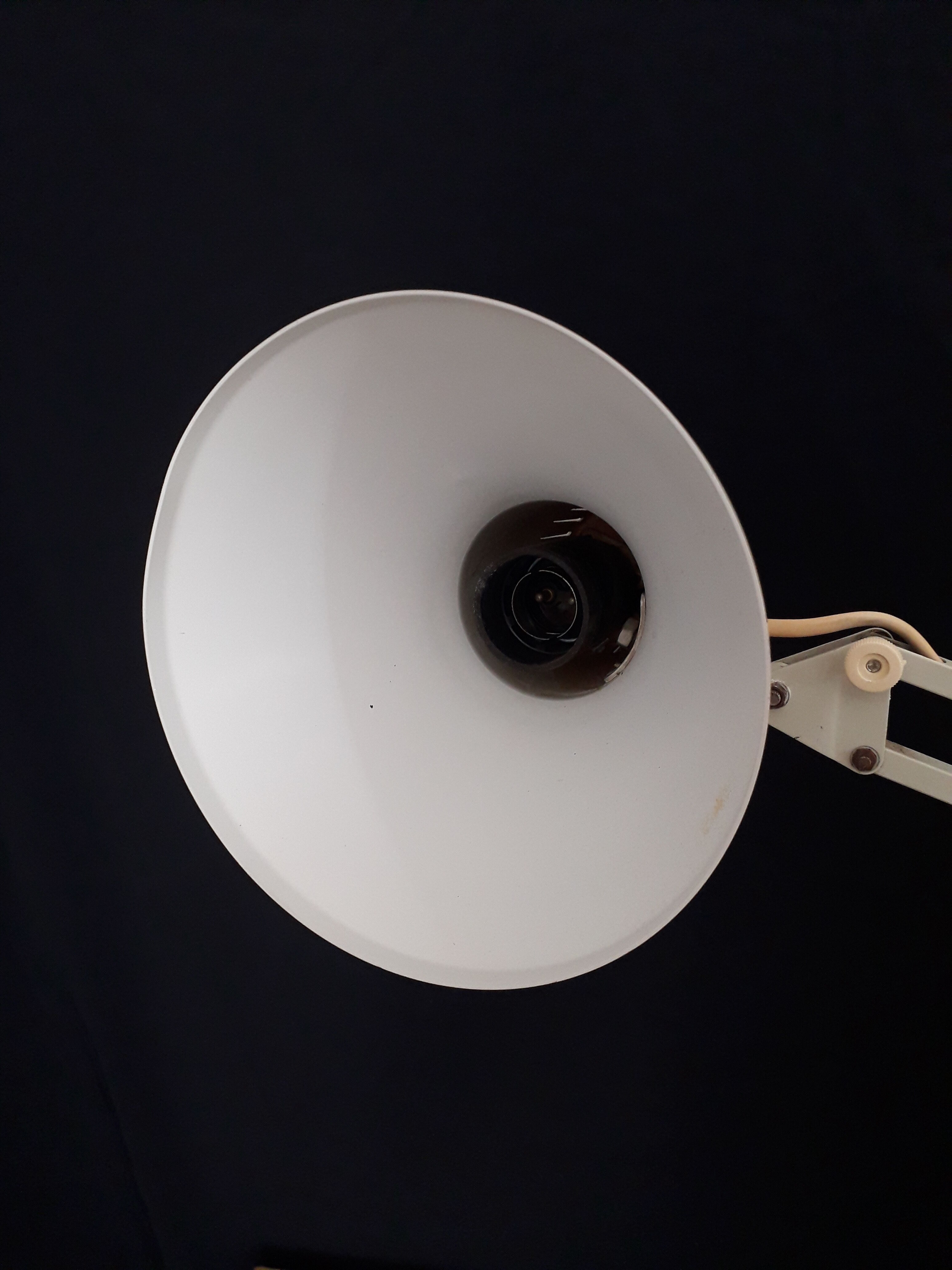 Architect's articulated lamp - 2 arms - Beige lacquered metal - 1960