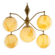 Vintage Marbled Glass Chandelier, 1960s–1980s, Czechoslovakia