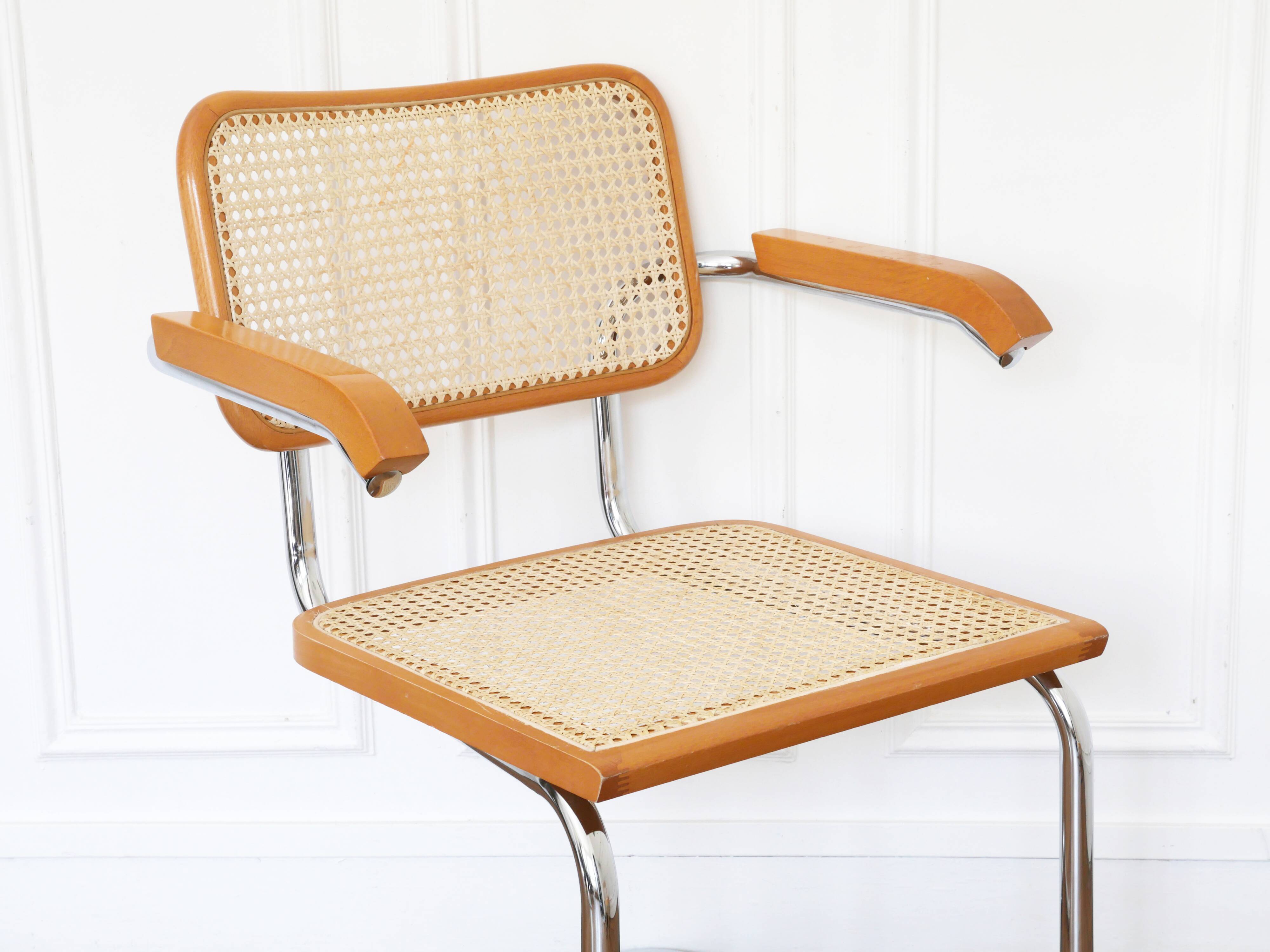 Cesca B64 Breuer Made in Italy armchair - Seat cane redone