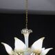 Exceptional Vintage 6-Light Gold Murano Glass Chandelier