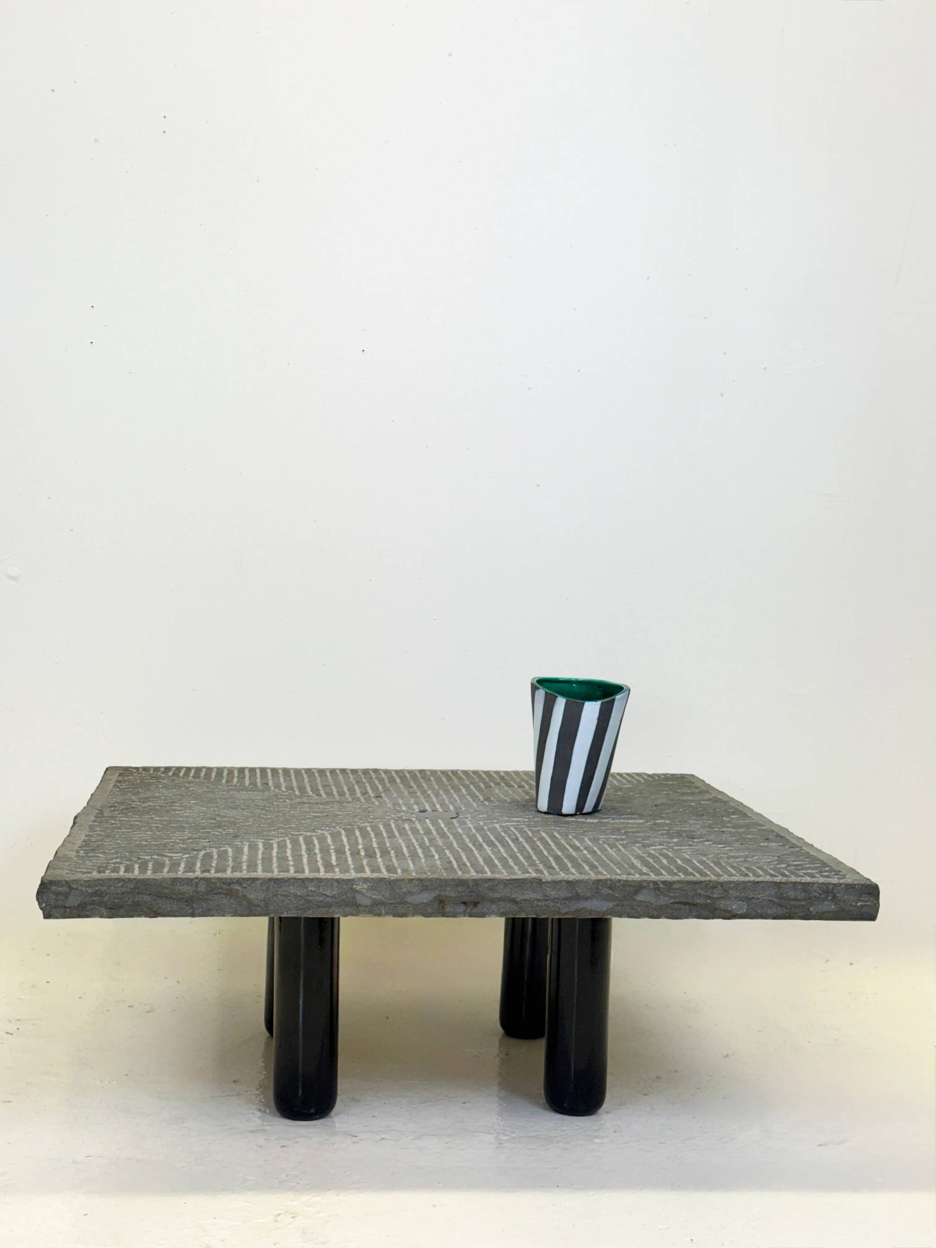 Coffee table "Granit" by Giulio Lazzotti for Mageia, Italy, 1981