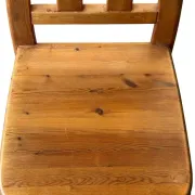 Vintage dining chairs brutality in solid pine 1/5 by wasa möbler