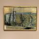 Original Swedish Oil on Canvas – “Abstract Landscape” by S. Hamlet – Dated 1960 – Vintage and Framed – 66 × 48 cm (26" × 18.9")