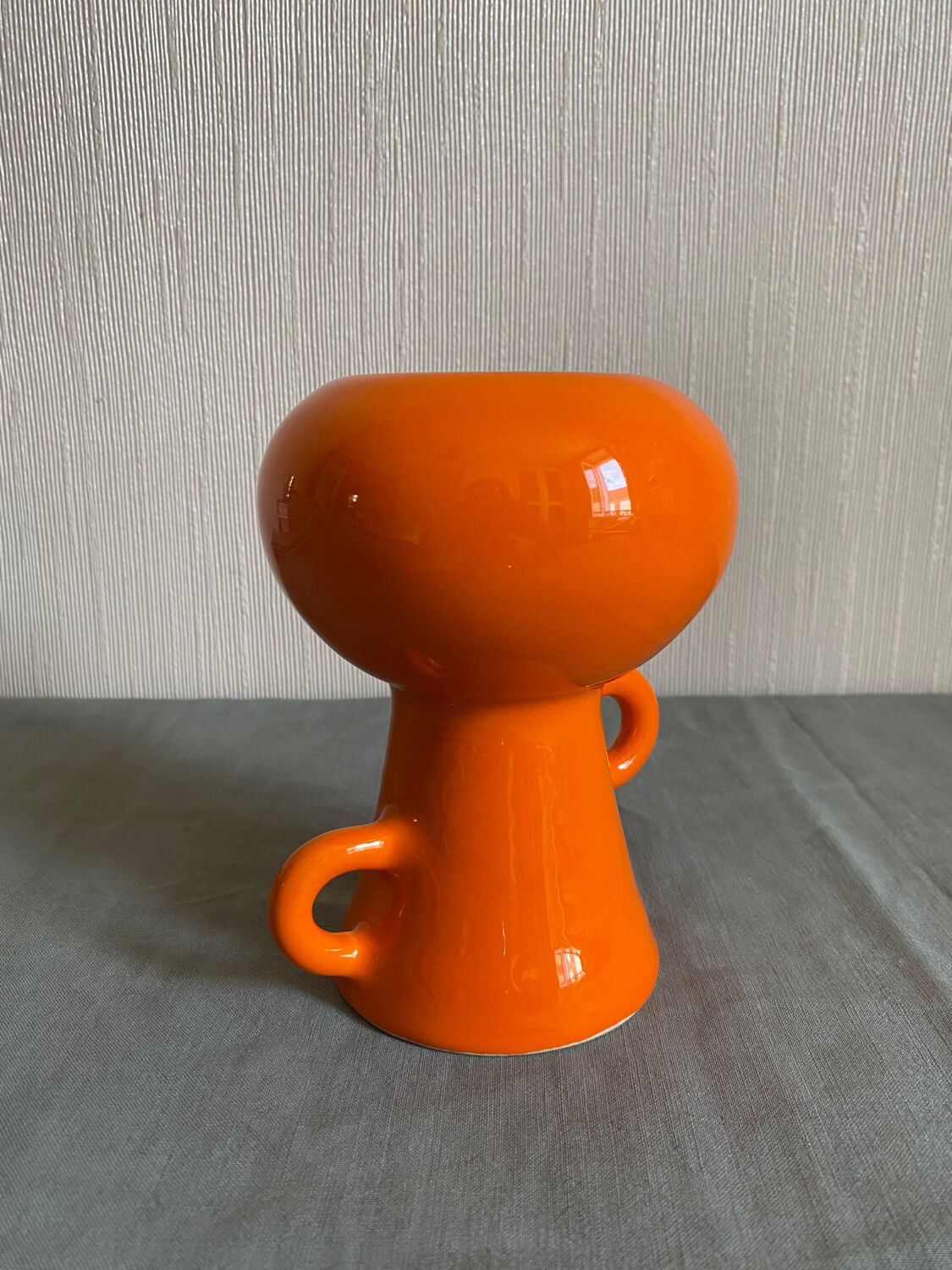 Orange ceramic vase, 1970s