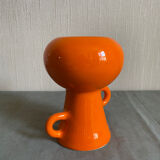 Orange ceramic vase, 1970s