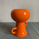 Orange ceramic vase, 1970s