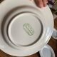 Set of italian ceramic plates fruit model