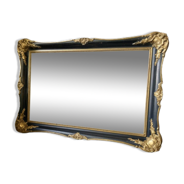 Antique frame Black & gilded borders on wood 51 x 35.5 cm
