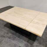 Table basse avec bar cachée en travertin, 1970