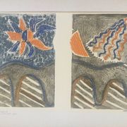 LOUTTRE B, 1926-2012. The bridge. Carborundum engraving.