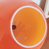70s orange opaline hanging lamp