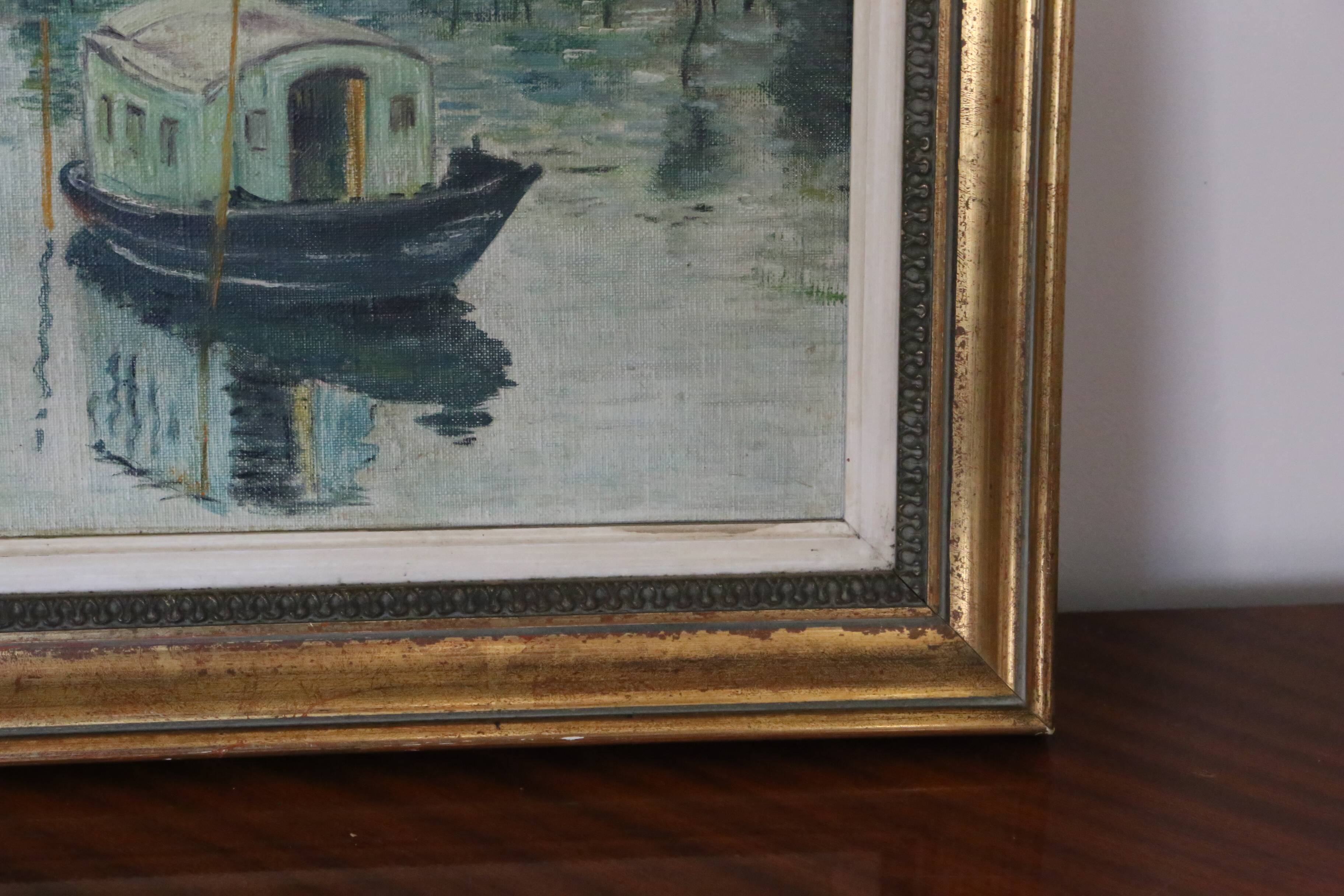 Oil painting on canvas, study work based on Monet.