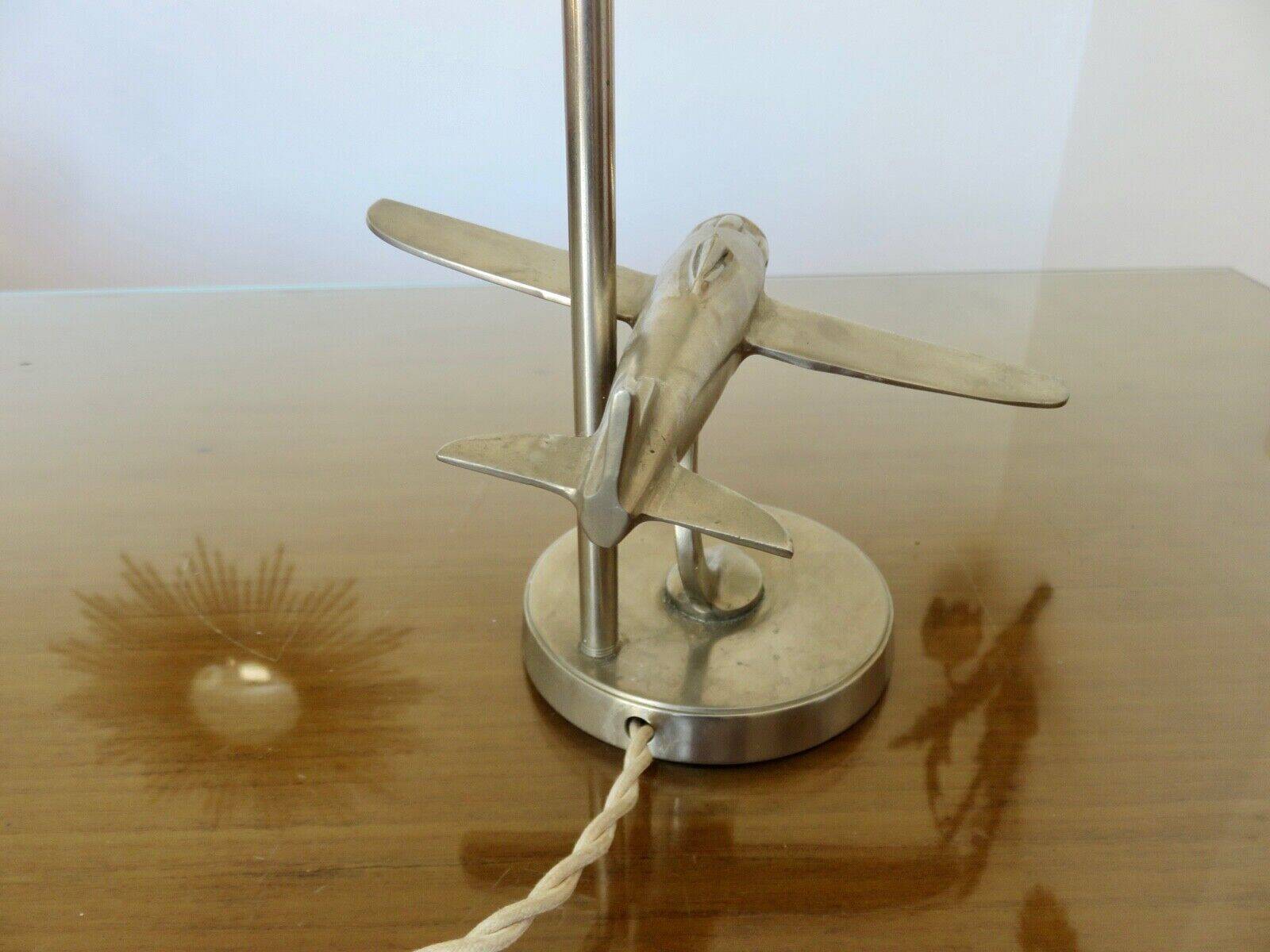 “Airplane” lamp in nickel-plated brass from the 40s and 50s