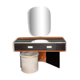 Coiffeuse des années 70 et son tabouret