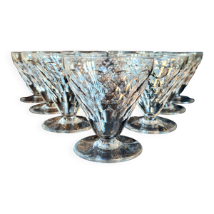 Lot de 6 verres en cristal