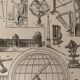 Lithographie gravure sur l'astronomie de 1923