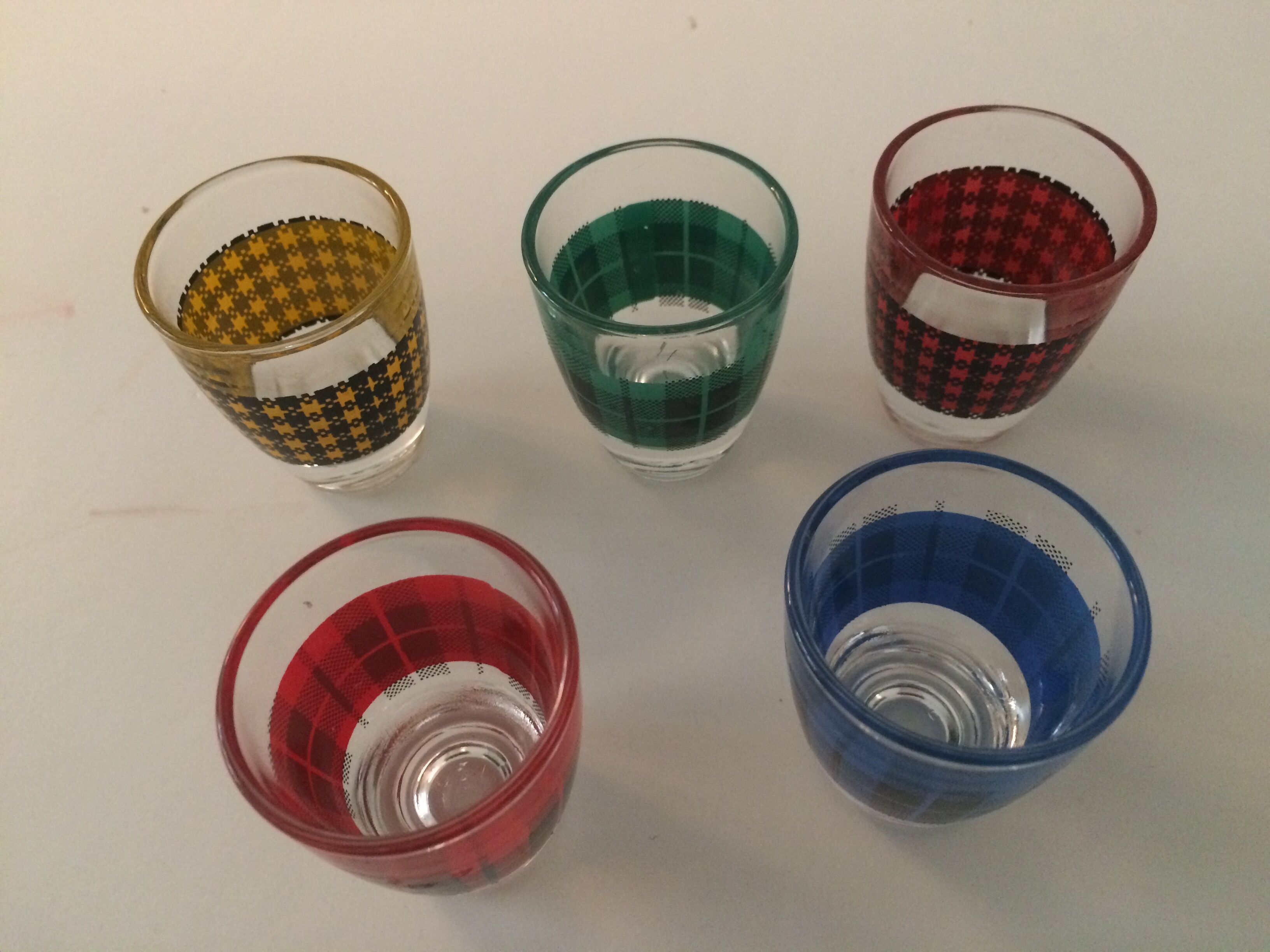 6 digestive glasses from the 50s