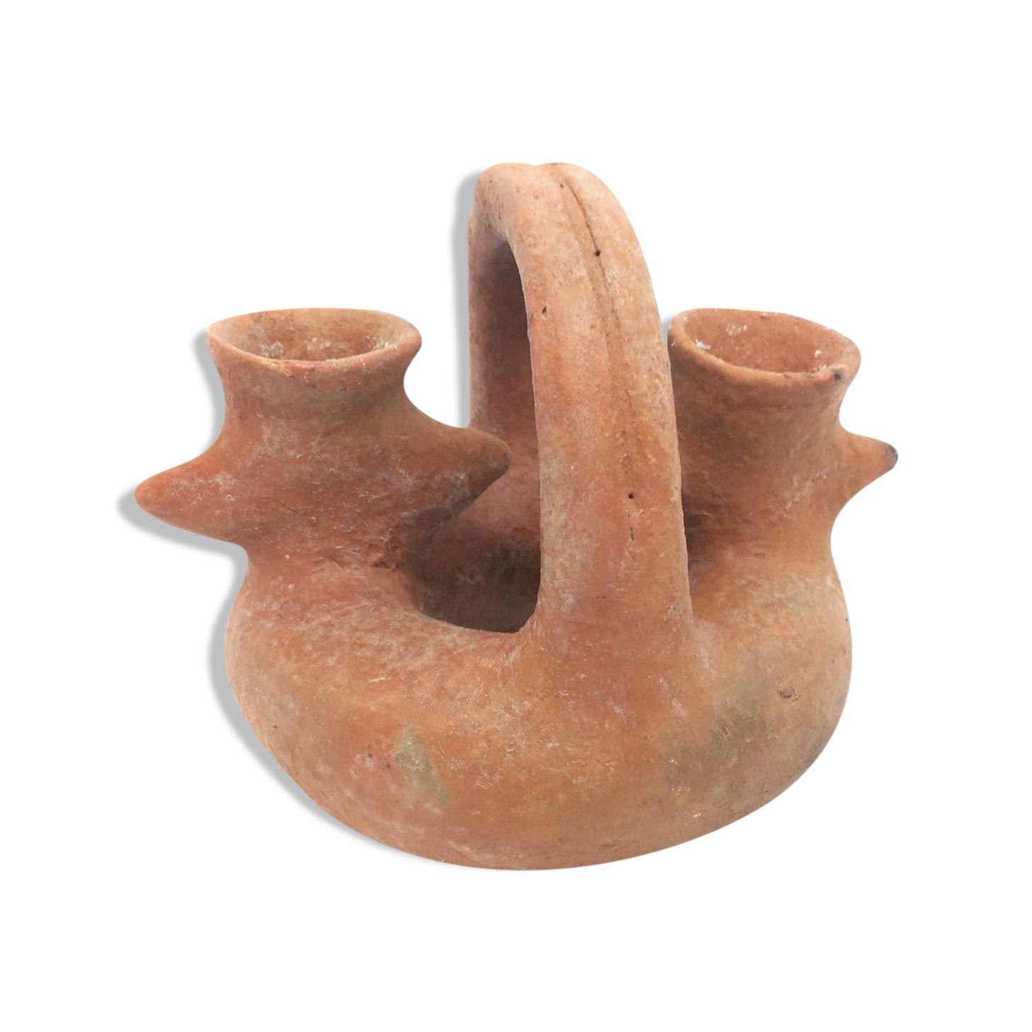 Brutalist terracotta candlestick
