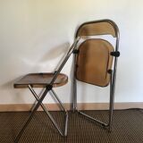 Vintage folding chairs smoked Plexiglas