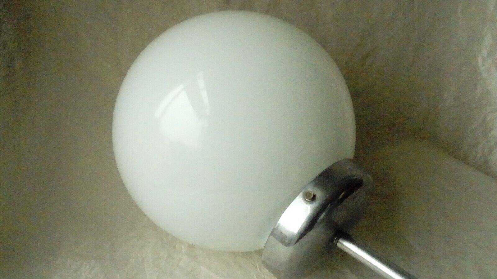 Vintage ceiling light 1960s white opaline alu frame